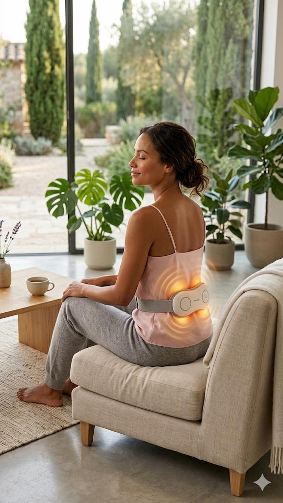 Ceinture Lombaire et ventre EMS Rekovera — Massage, Chaleur & Soulagement du Bas du Dos